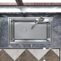Manufacturer of Farmhouse Style Kitchen Sink - MEJE 750×450 MM Stainless Steel Kitchen Sink-Large Bowl Sink with Basket Strainer – Meje