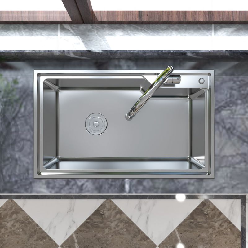 MEJE 750×450 MM Stainless Steel Kitchen Sink-Large Bowl Sink with Basket Strainer