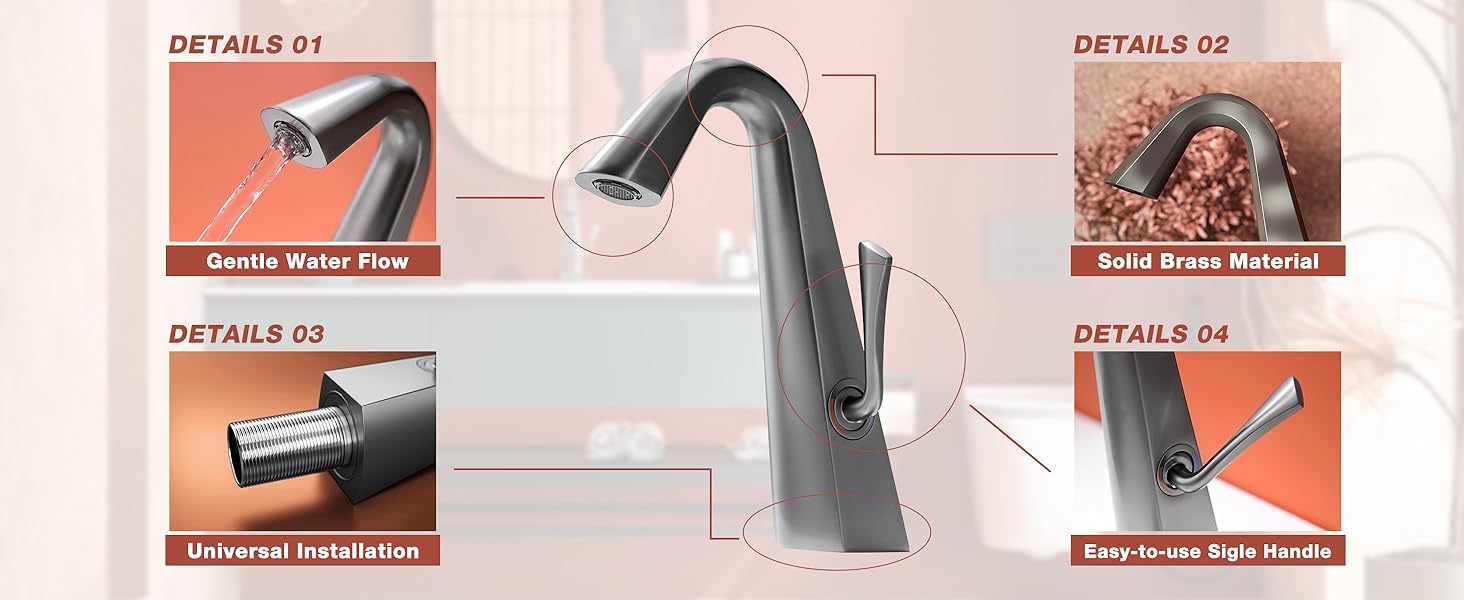 Gray Vanity Faucet