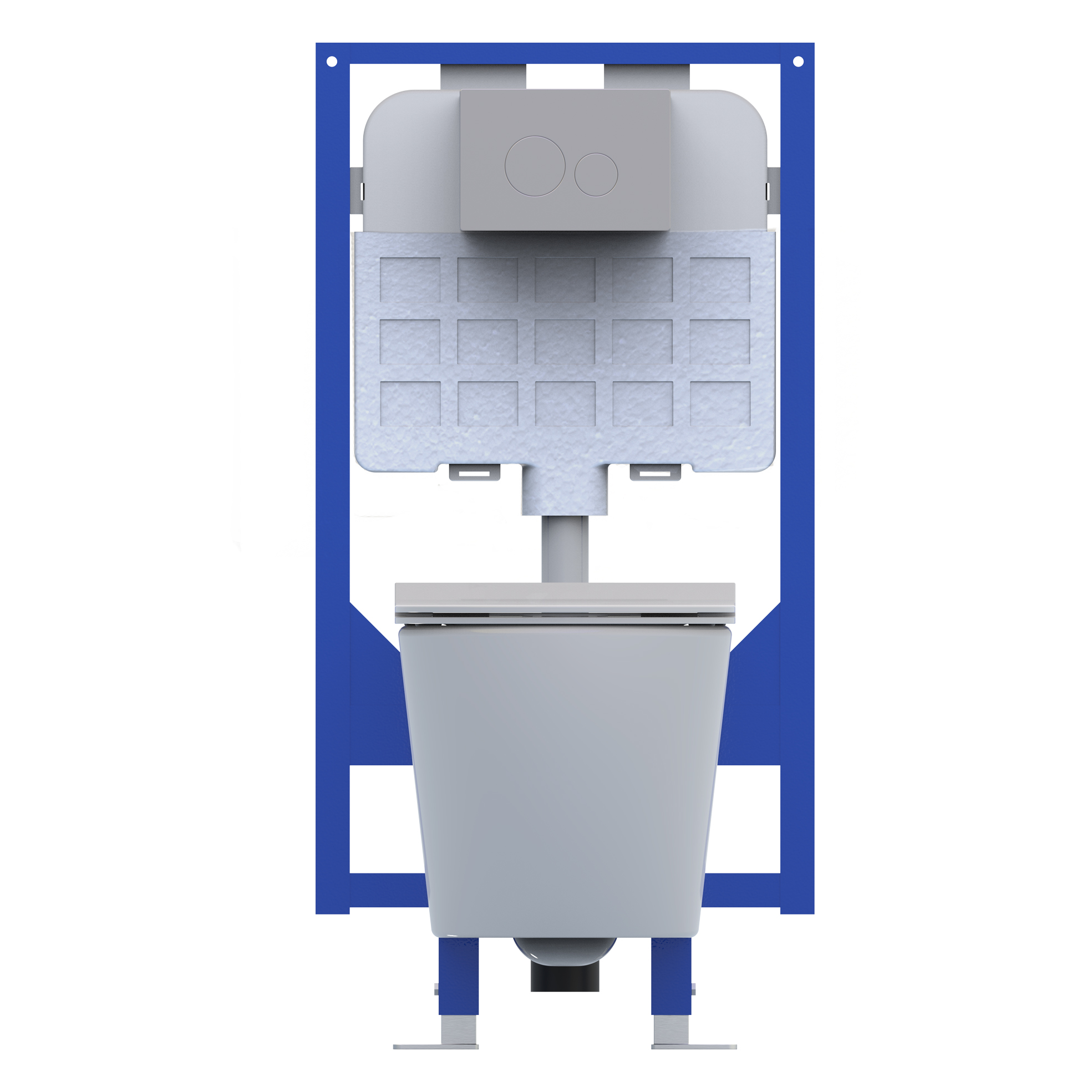 MEJE in-Wall Tank Carrier for Wall Mounted Toilets, White