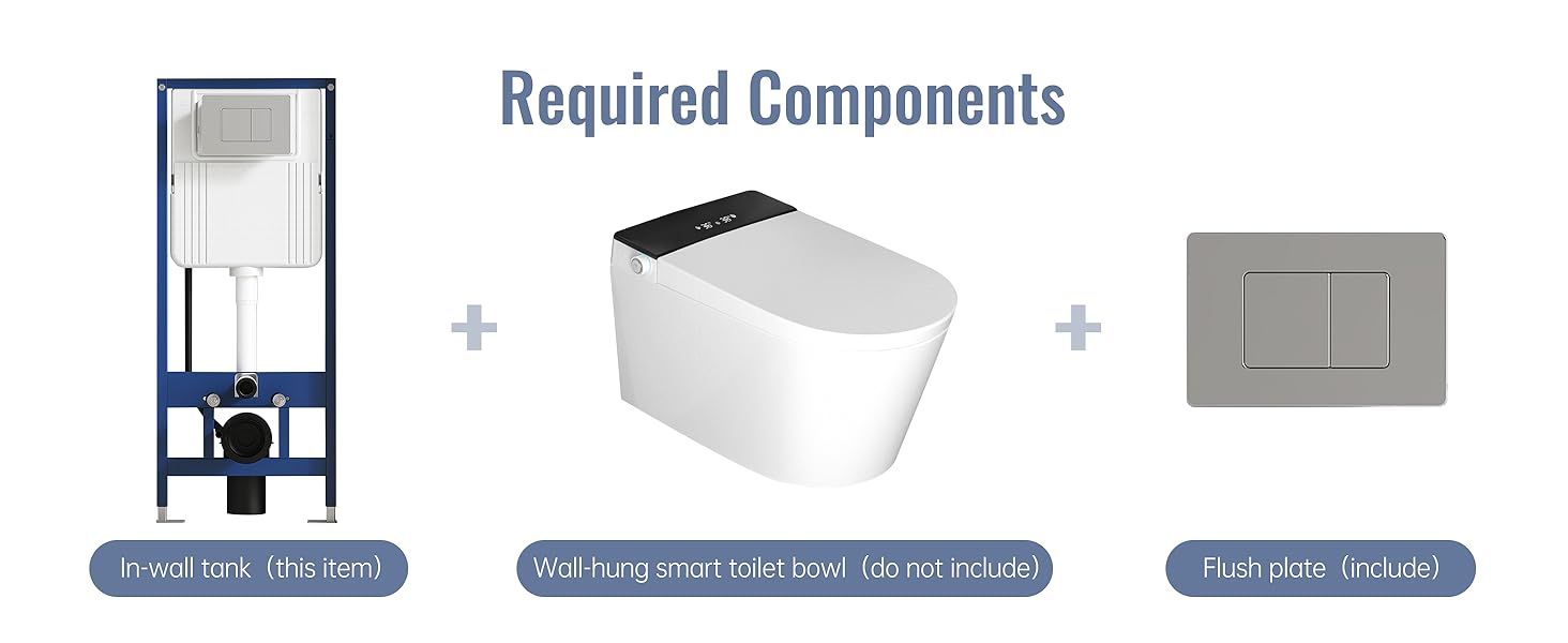wall hung smart bidet toilet