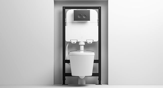 in wall toilet with bidet