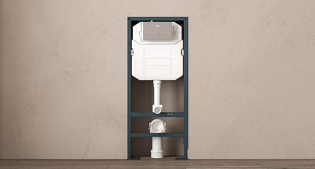 In wall toilet tank