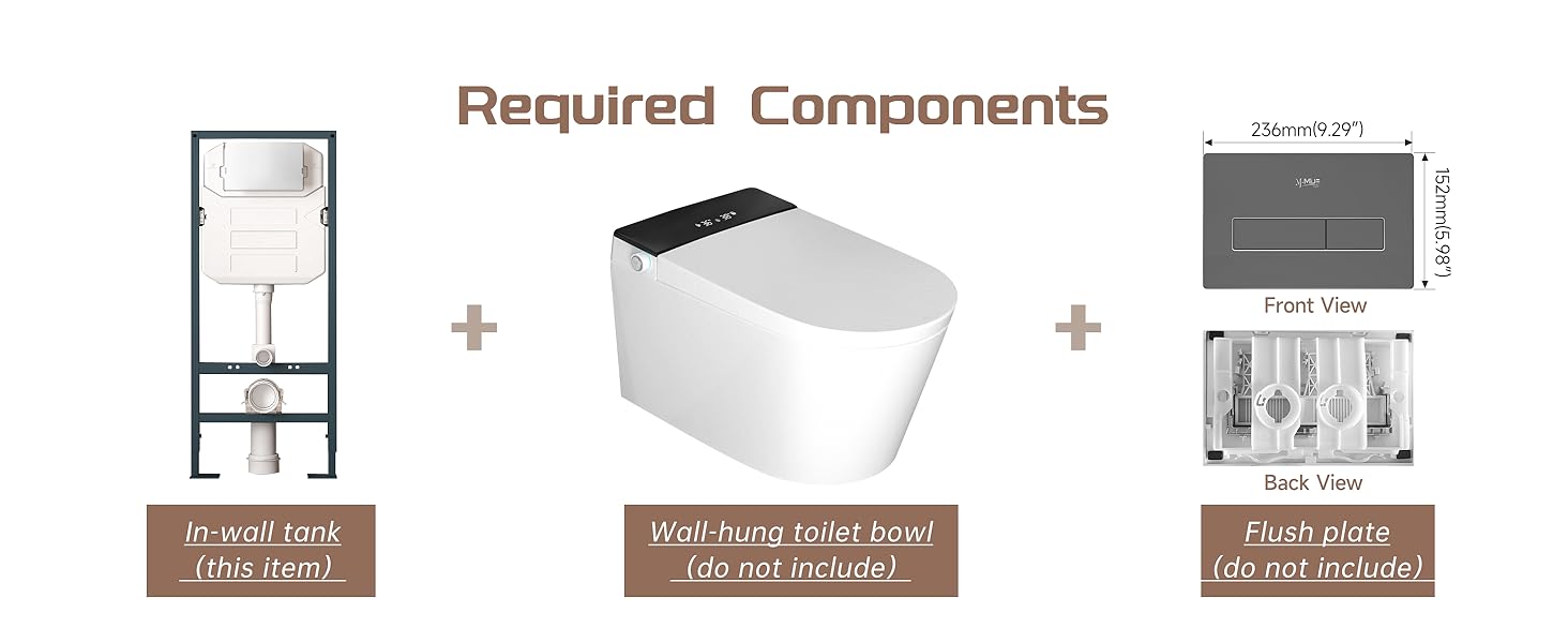 wall hung smart bidet toilet