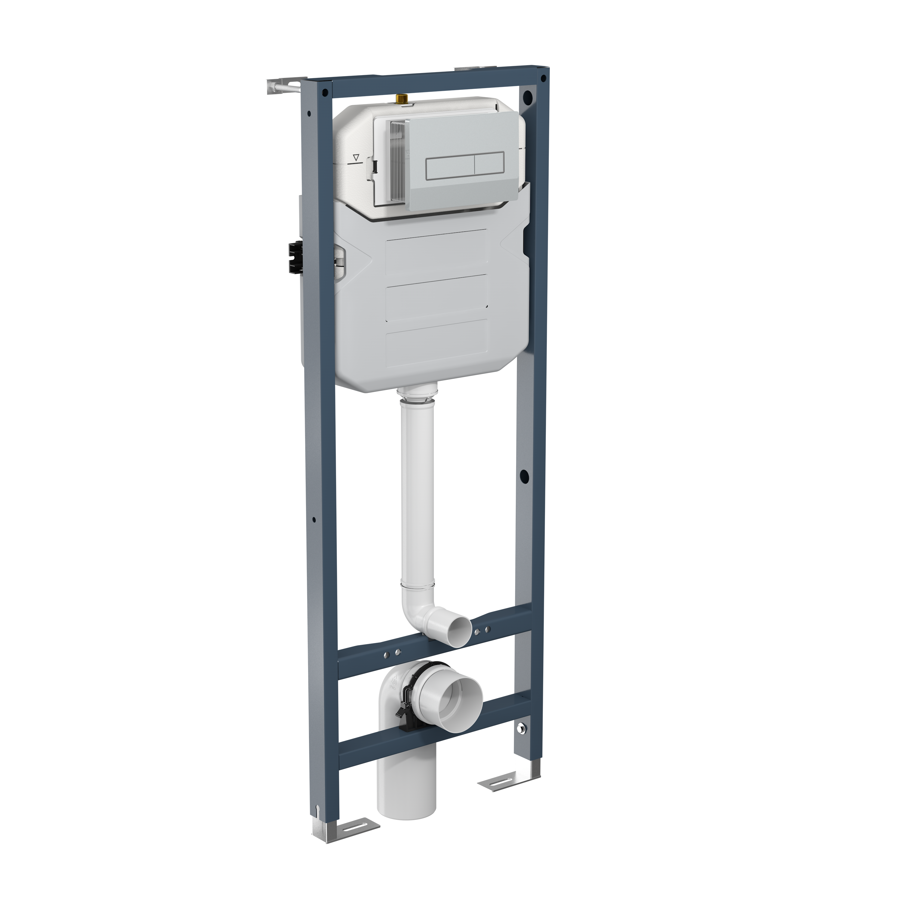 MEJE  MZE020P-WT In-Wall Toilet Tank Carrier with Flush Actuator Plate
