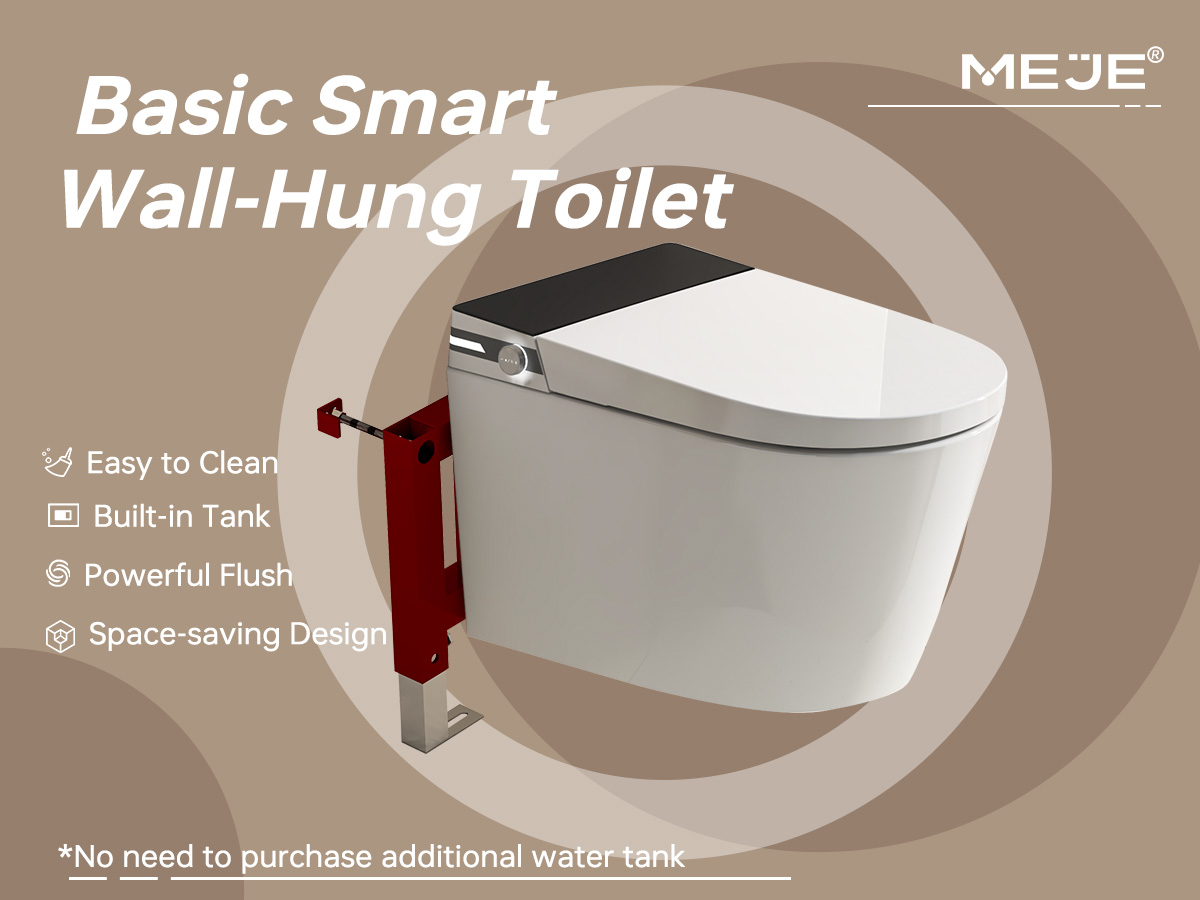 MEJE  T010Q - Basic Smart Function Wall Hung Toilet Combo,  Auto Flush