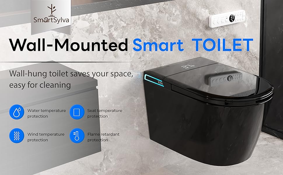 wall hung toilet with tank
