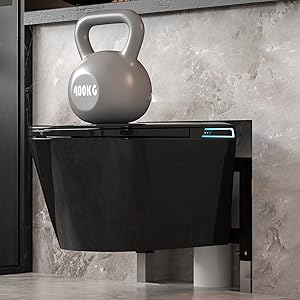 black wall toilet