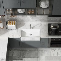 Cheap PriceList for Kitchen Sink Drainer Basket - MEJE 30×18 inch Farmhouse Kitchen Sink, Utility Sink,Apron Front Sink,Reversible Single Bowl for kitchens – White Color – Meje