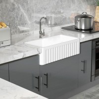 Factory directly Washroom Sink Design - MEJE 30×18 inch Farmhouse Kitchen Sink, Utility Sink,Apron Front Sink,Reversible Single Bowl for kitchens – White Color – Meje