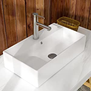 rectangular countertop vessel sink 