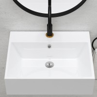Factory Cheap Hot Bathroom Sink Above Counter - MEJE Fregadero de baño blanco de 21 x 16.5 pulgadas, fregadero rectangular sobre encimera, fregadero de cerámica de porcelana, lavabo de arte, lavabo para armario de tocador de lavabo  – Meje