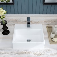 China Supplier Bathroom Vanity Left Side Sink - MEJE 14-Inch Bathroom Above Counter Vessel Sink,Ceramic White Rectangle Art Basin,Wash Basin for Small Bathroom  – Meje
