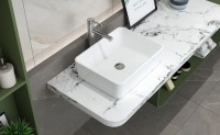 Trending Products Standing Bathroom Sink -
 MEJE 19×15-Inch Bathroom Vessel Sink,White Rectangle Above Counter Countertop Vanity Sink,Porcelain Ceramic Art Basin,Wash Basin for Lavatory Vanity Cabinet – Meje