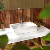 Ordinary Discount 48×18 Bathroom Vanity - MEJE 21.7 x 12.5 inch Rectangle Bathroom Vessel Sink, Ceramic White Countertop Vanity Sink, Wall Hang Wash Basin – Meje