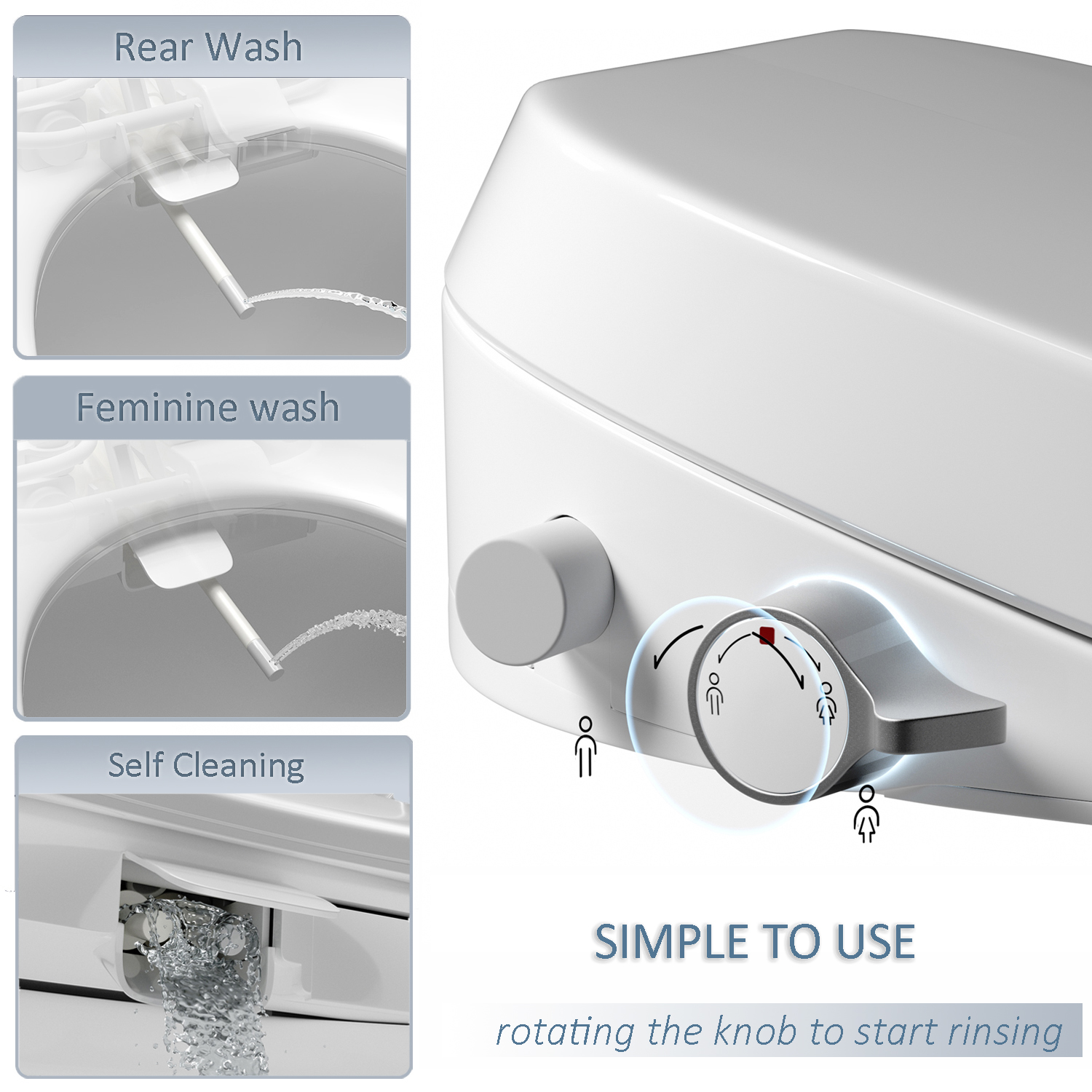 Scaun de toaletă cu bideu inteligent electronic MEJE #VB-T, telecomandă, instalare ușoară, scaun încălzit, uscare caldă și apă, lumină de noapte, duză de autocurățare dublă, alungită