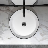 High Quality Farm Sink -
 MEJE 16.7×16.5 Inch Silver Stripe Vessel, Above Counter Bathroom Sink, Porcelain Ceramic Vessel Vanity Sink, Art Basin – Meje