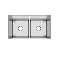 Super Lowest Price Standard Kitchen Sink - MEJE 780×430 MM Stainless Steel Kitchen Sink Double Bowl Sink with Basket Strainer white – Meje